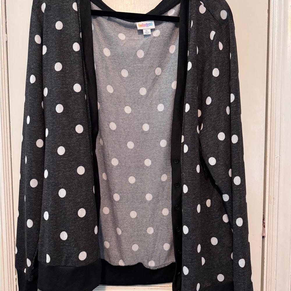 Black and White Polka Dot Cardigan